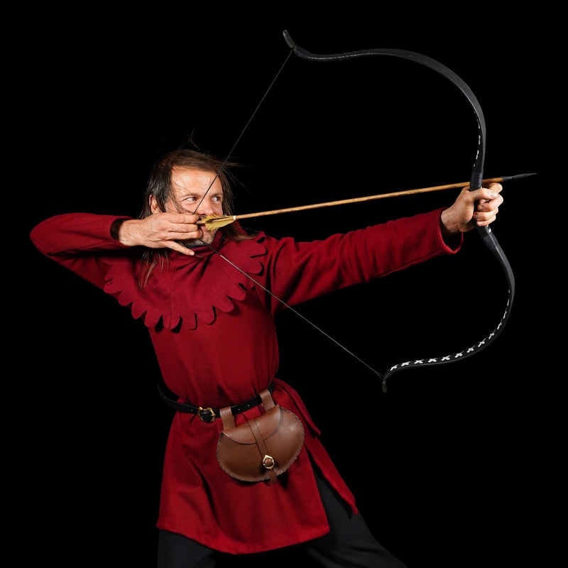 Mythrojan Medieval Leather Belt Bag with Solid Brass Buckle, ideal for SCA LARP reenactment & Ren fair, Full Grain Leather, Brown, 6.5â€Ã—9.5â€ - Brown - Image 4